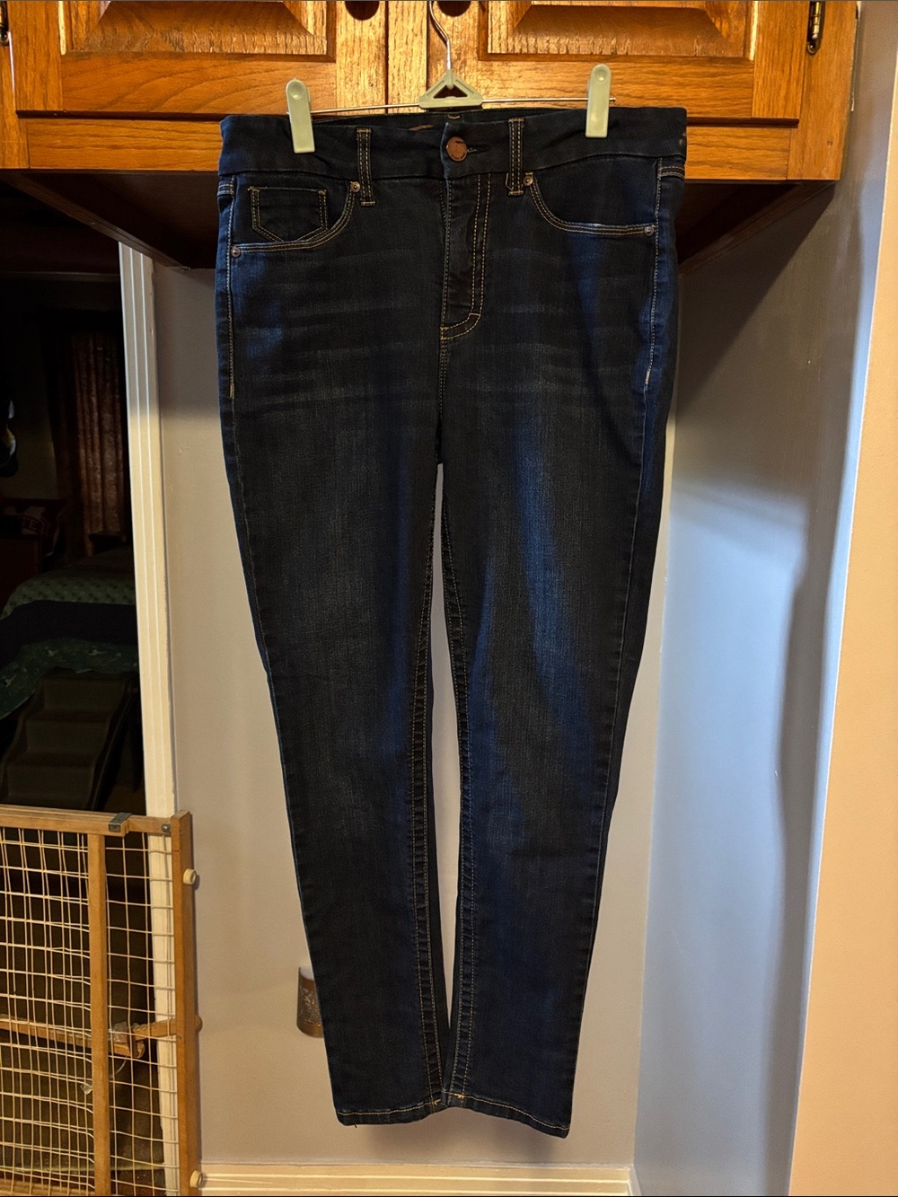 Seven7 Dark Indigo Skinny Tummyless High Rise Jeans